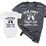 First Father's Day Together Shirt D.Grey - Greatwood Boutique