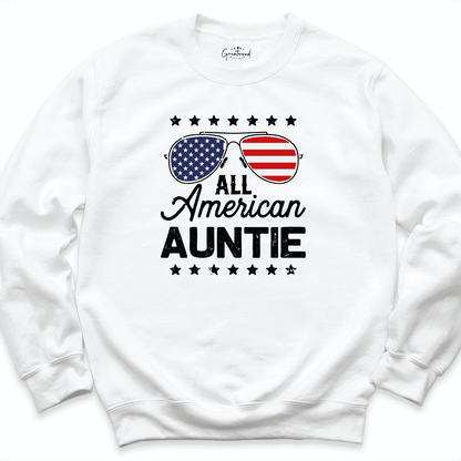 All American Auntie Shirt White - Greatwood Boutique