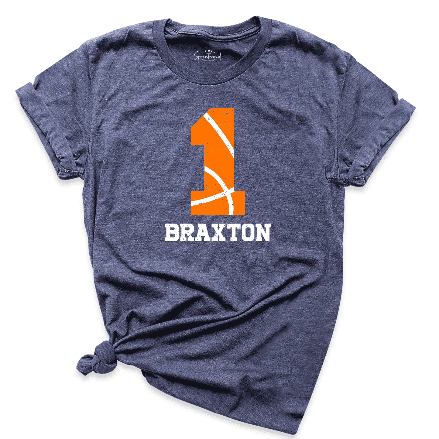 Custom Basketball Number Shirt Navy - Greatwood Boutique