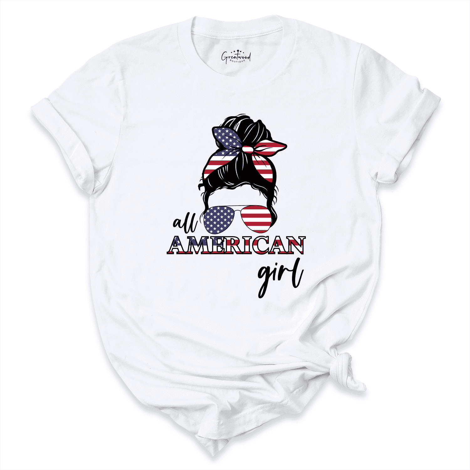 All American Family Shirt White - Greatwood Boutique