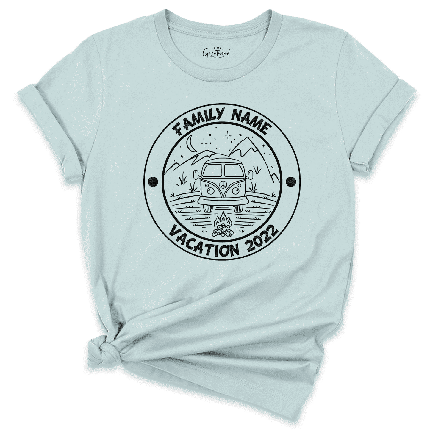 Custom Family Vacation Shirt Blue - Greatwood Boutique