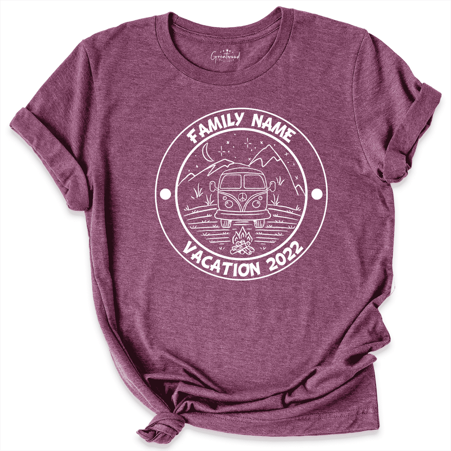 Custom Family Vacation Shirt Maroon - Greatwood Boutique