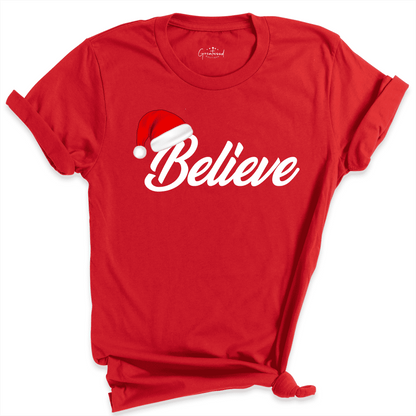Believe Christmas Shirt Red - Greatwood Boutique