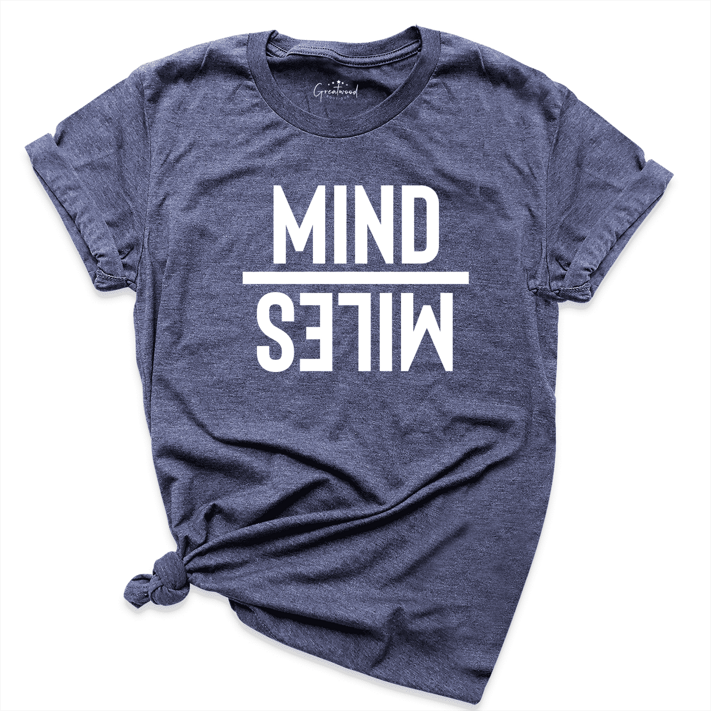 Mind Over Miles Shirt Navy - Greatwood Boutique