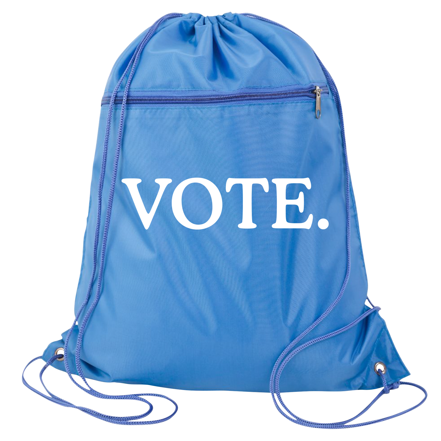 VOTE Drawstring Backpack Bag – 11 Colors | Durable Cinch Pack with Front Pocket