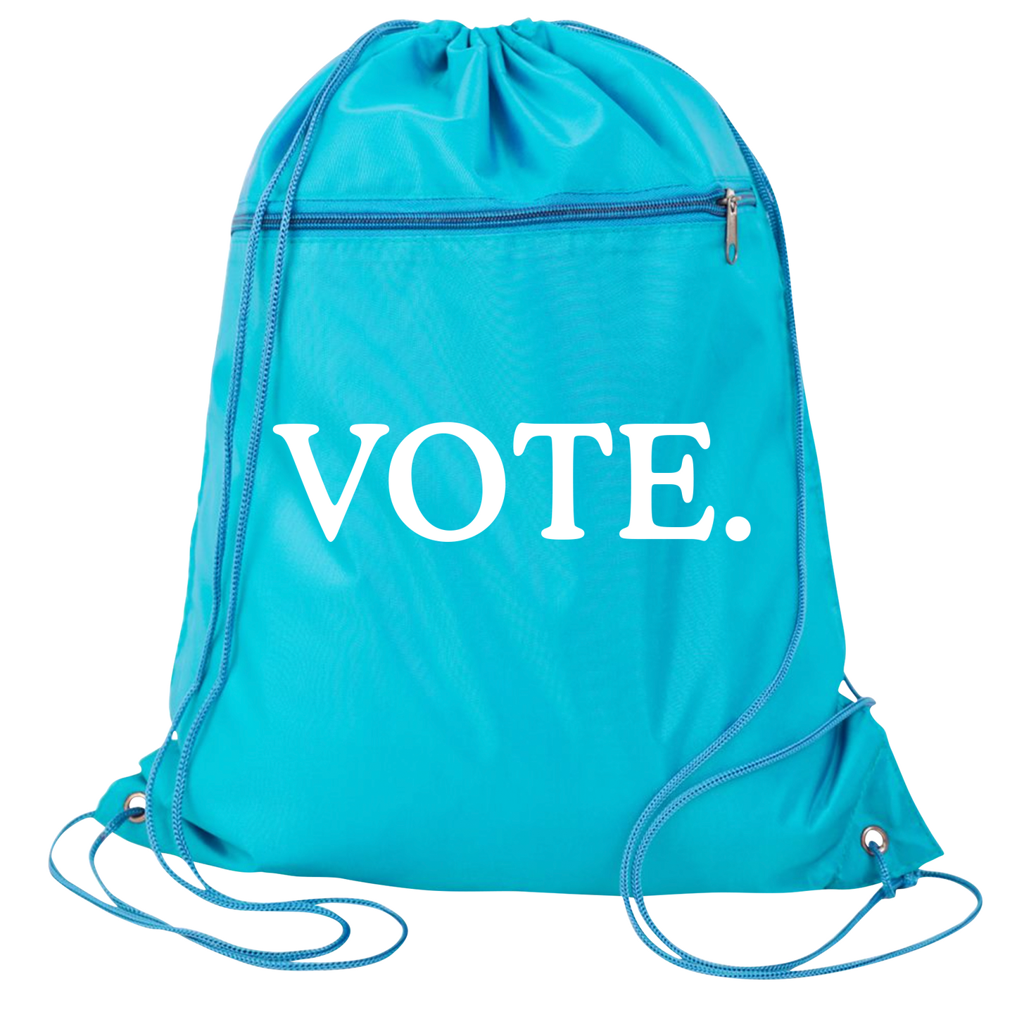 VOTE Drawstring Backpack Bag – 11 Colors | Durable Cinch Pack with Front Pocket