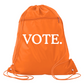 VOTE Drawstring Backpack Bag – 11 Colors | Durable Cinch Pack with Front Pocket