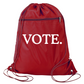 VOTE Drawstring Backpack Bag – 11 Colors | Durable Cinch Pack with Front Pocket