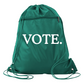 VOTE Drawstring Backpack Bag – 11 Colors | Durable Cinch Pack with Front Pocket
