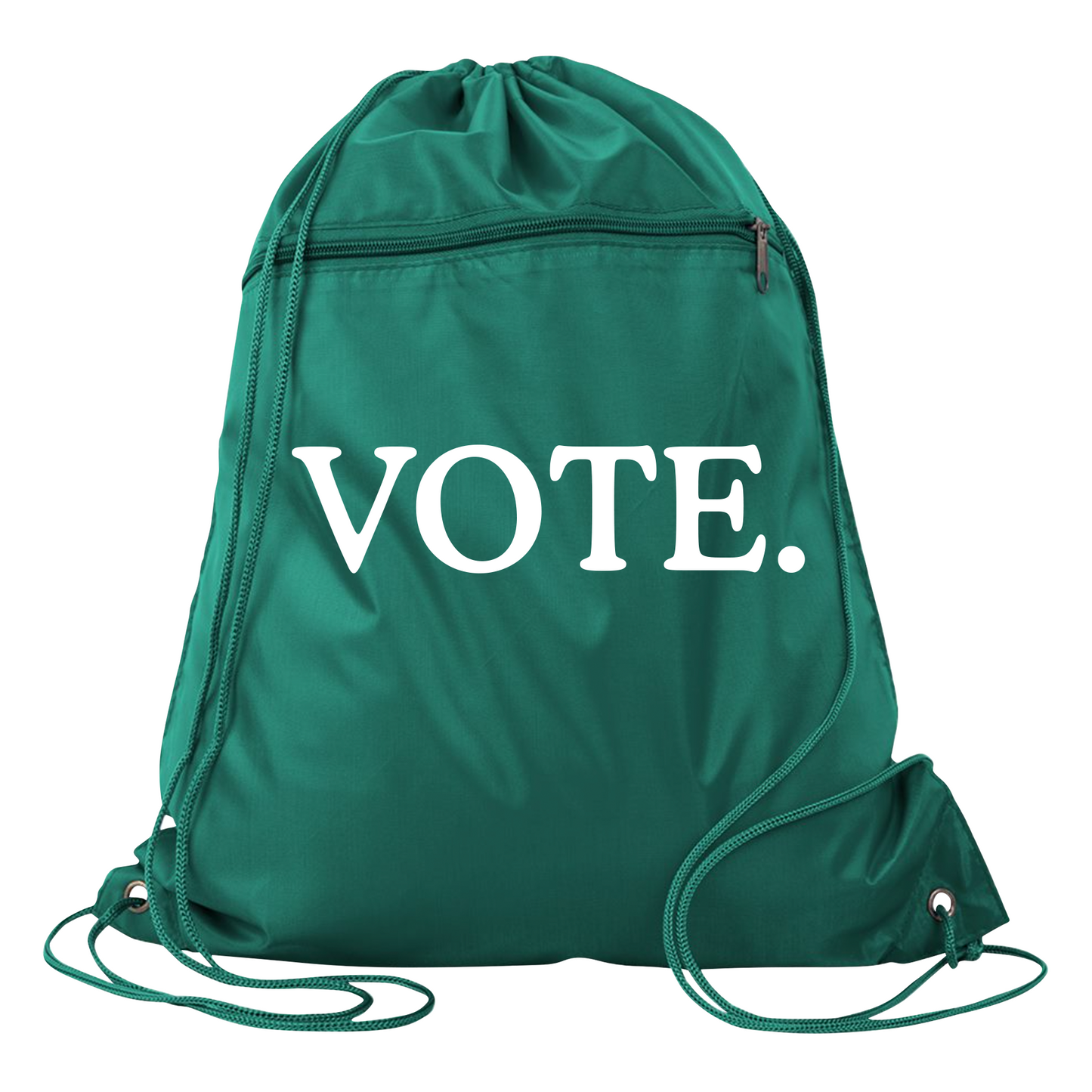 VOTE Drawstring Backpack Bag – 11 Colors | Durable Cinch Pack with Front Pocket