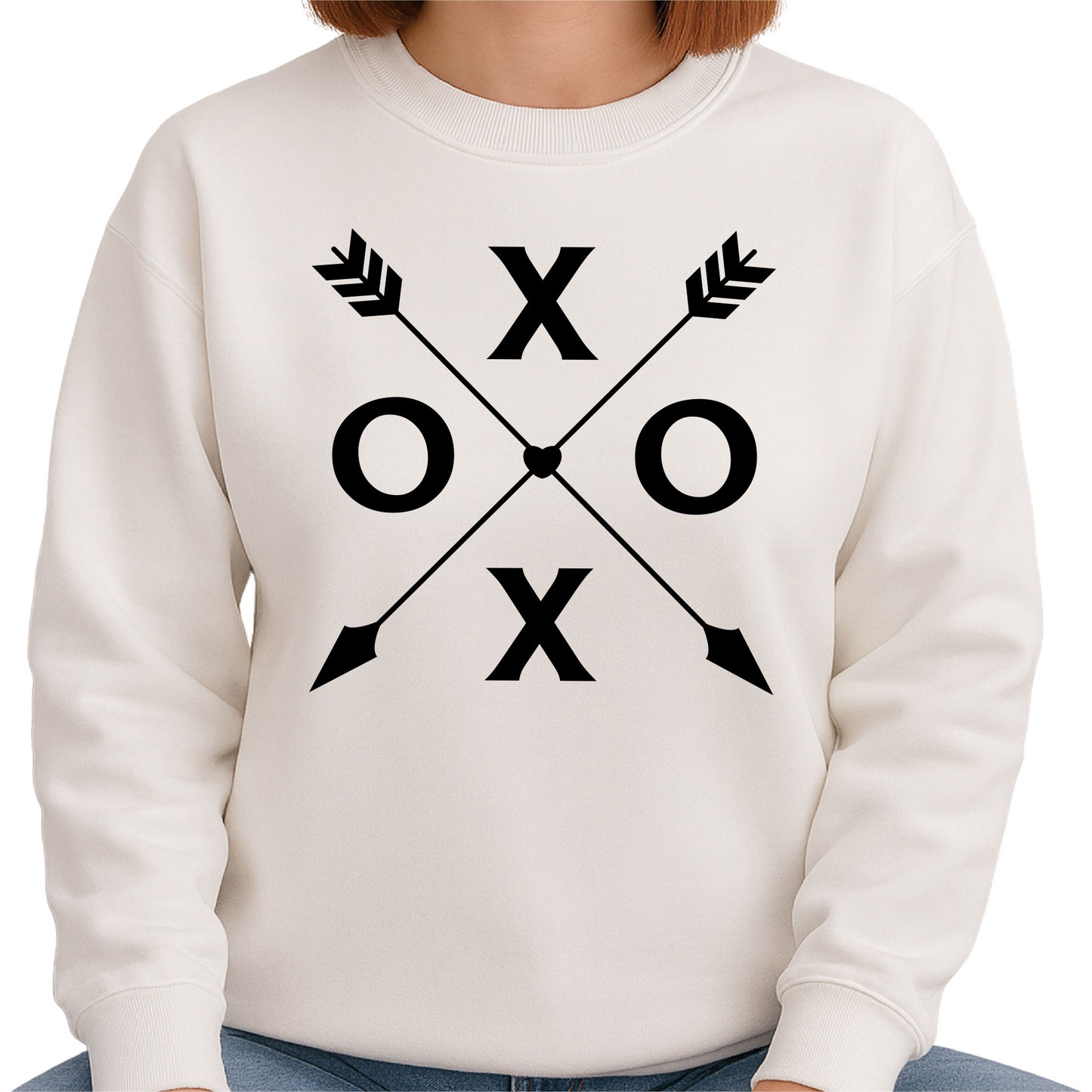 XOXO Valentine Sweatshirt for Couples | Unisex Retro Crewneck
