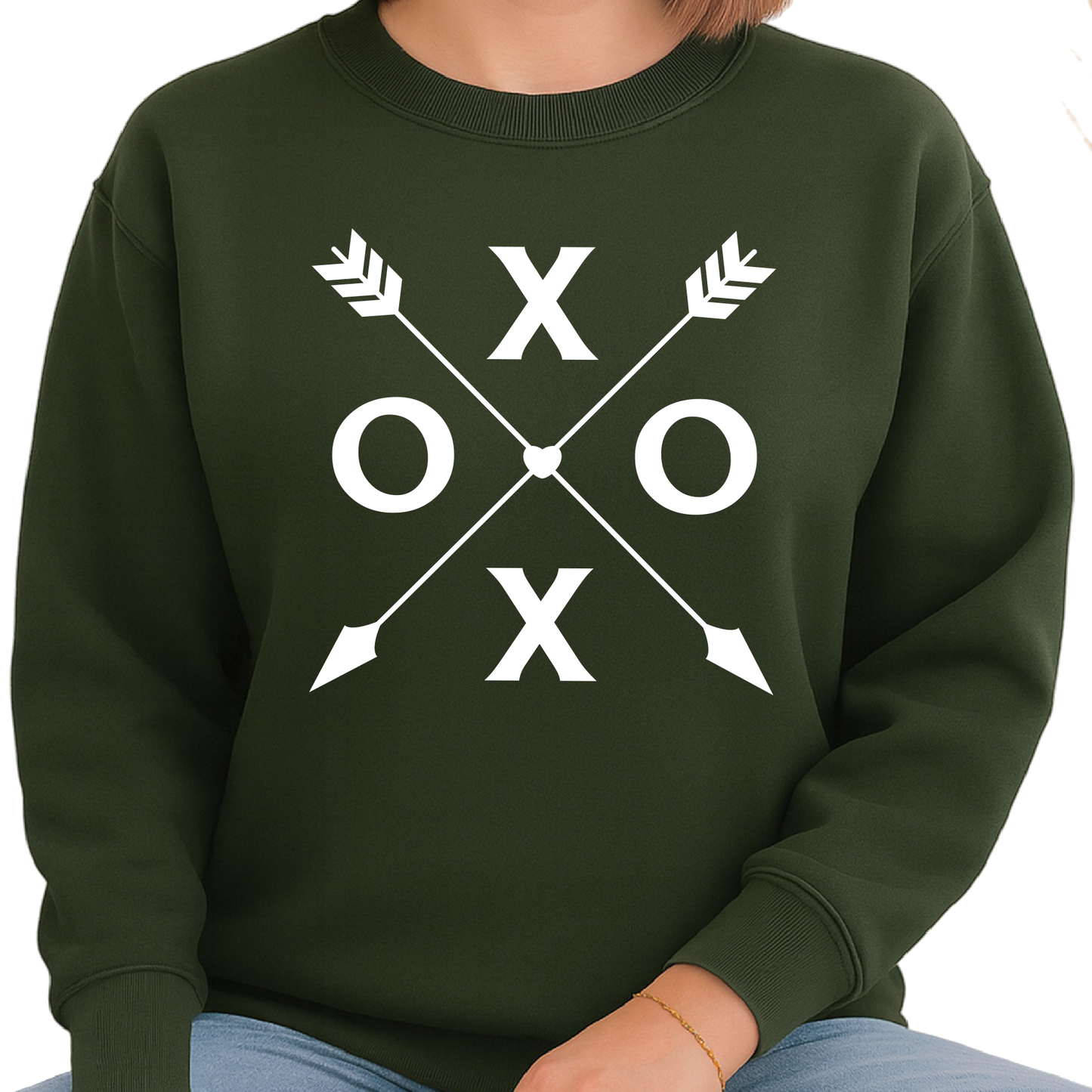 XOXO Valentine Sweatshirt for Couples | Unisex Retro Crewneck
