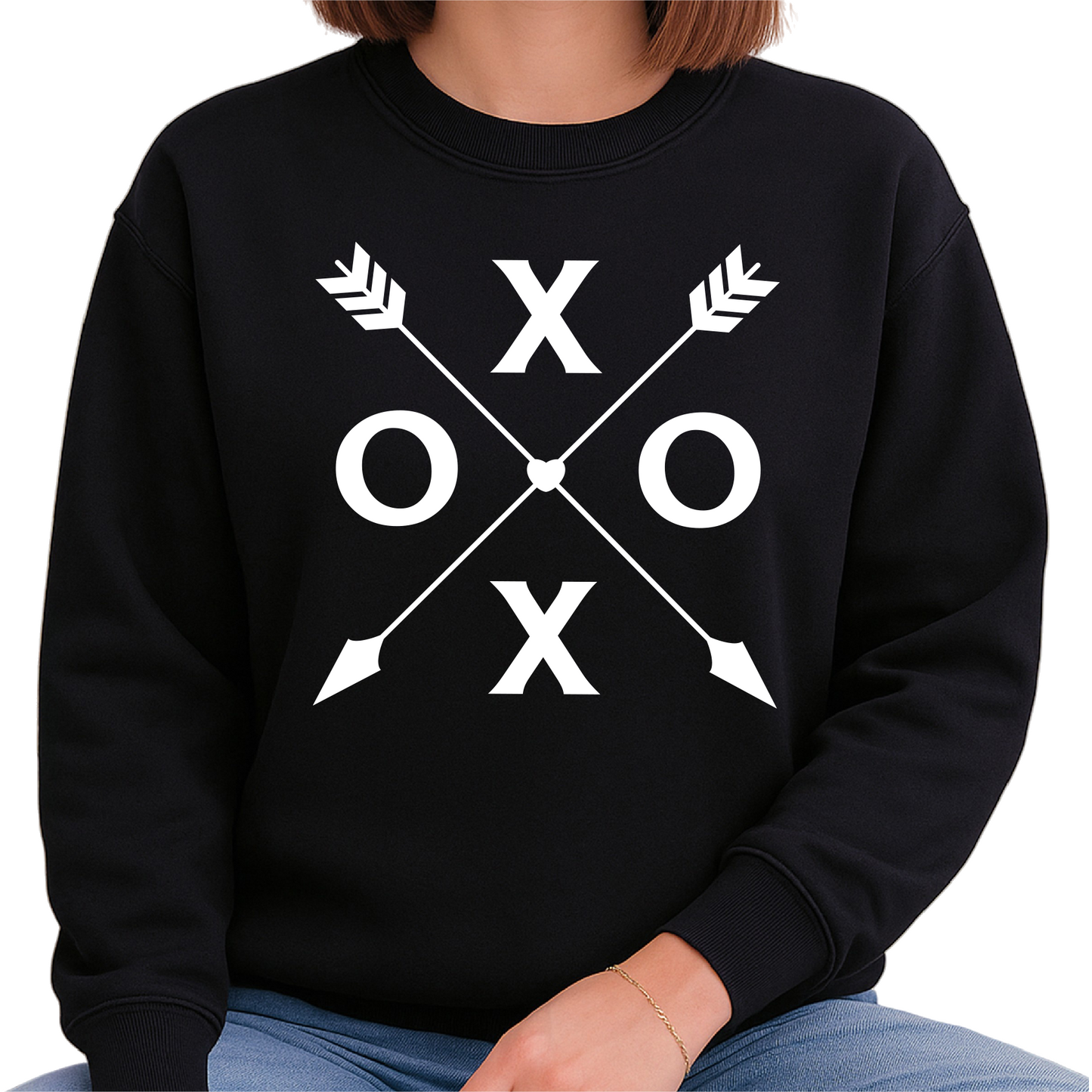 XOXO Valentine Sweatshirt for Couples | Unisex Retro Crewneck