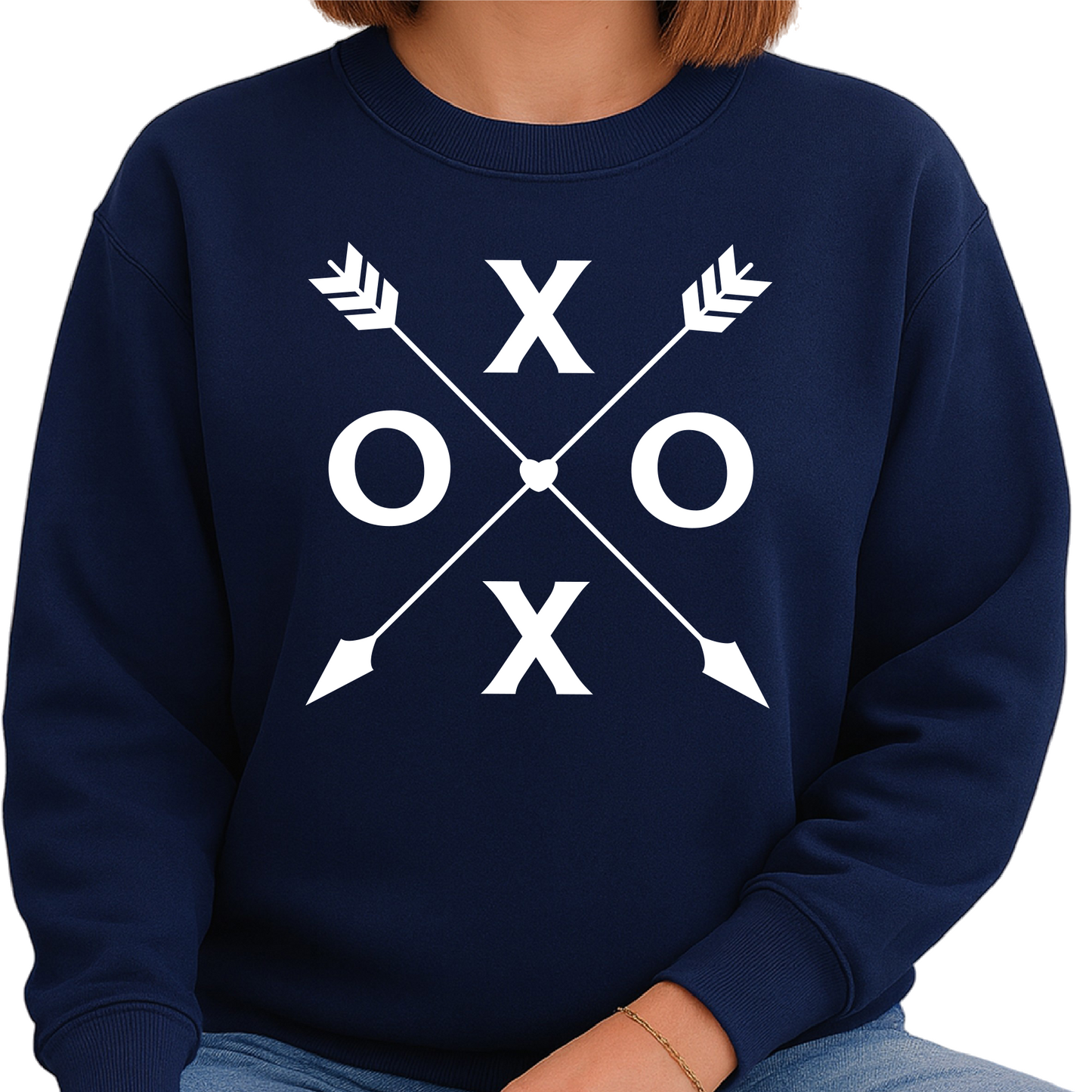 XOXO Valentine Sweatshirt for Couples | Unisex Retro Crewneck