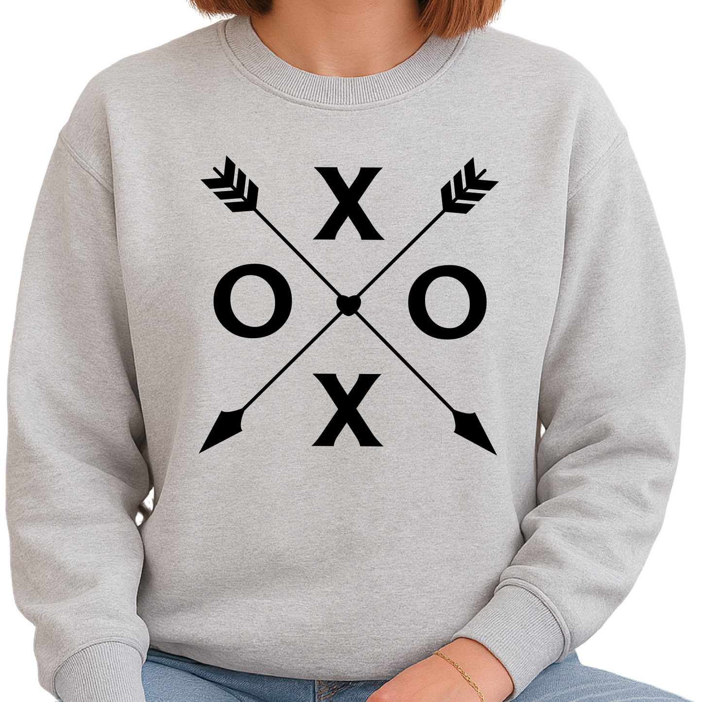 XOXO Valentine Sweatshirt for Couples | Unisex Retro Crewneck