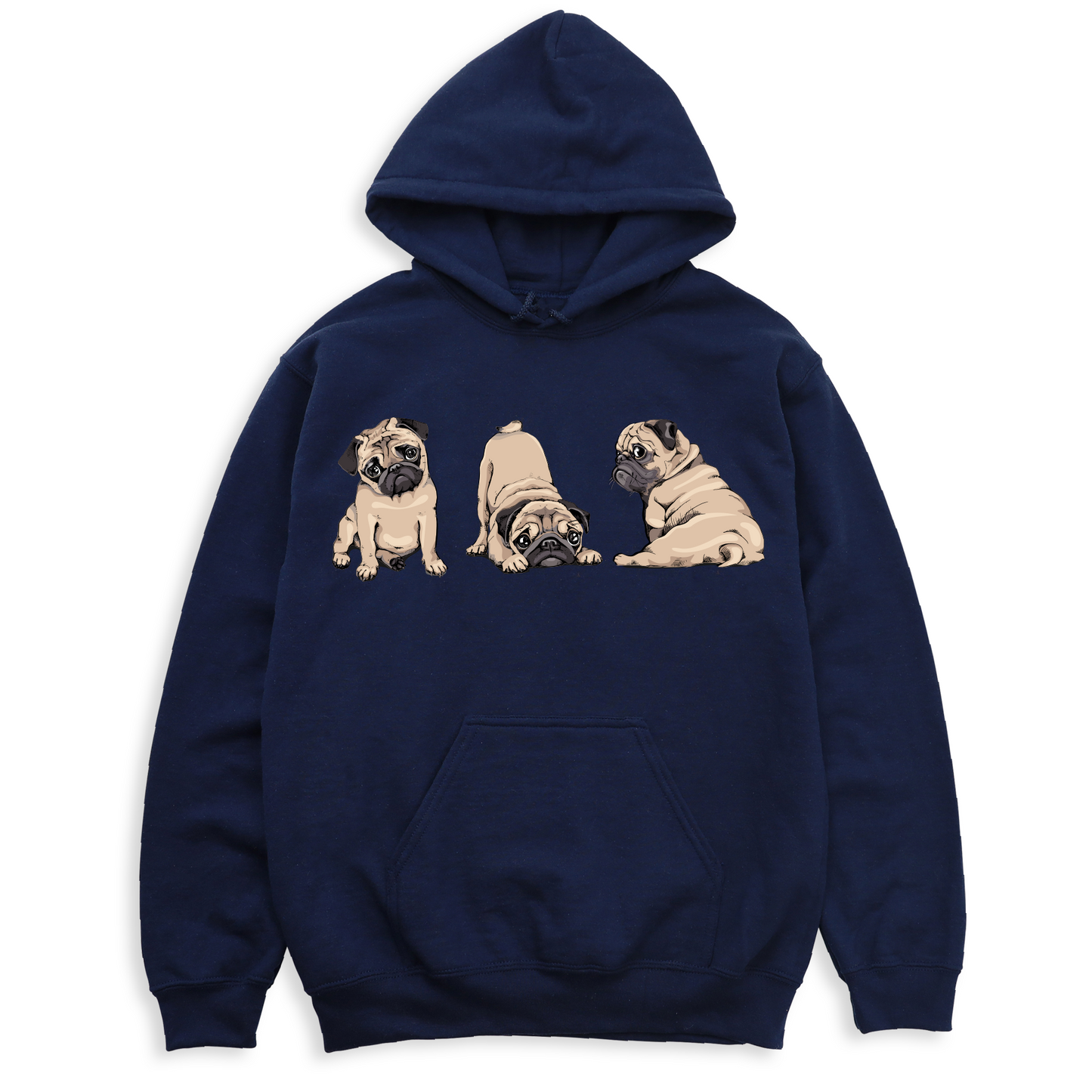 Pug Lover Hoodie – Cute Dog Hoodie for Women & Men | Cozy Pug Dog Hooded Sweatshirt | Dog Mom Gift | Animal Lover Hoodie