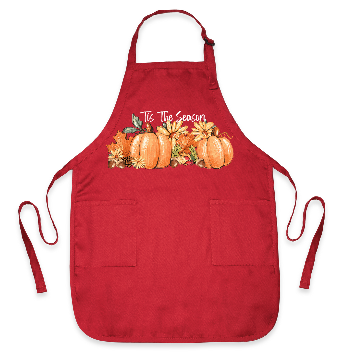 Tis The Season Pumpkin Thanksgiving Apron – Cute Fall Apron for Women & Men