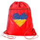 Ukraine Flag Heart Drawstring Backpack – Support Ukraine Gift Bag, Freedom & Peace Cinch Pack