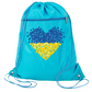 Ukraine Flag Heart Drawstring Backpack – Support Ukraine Gift Bag, Freedom & Peace Cinch Pack