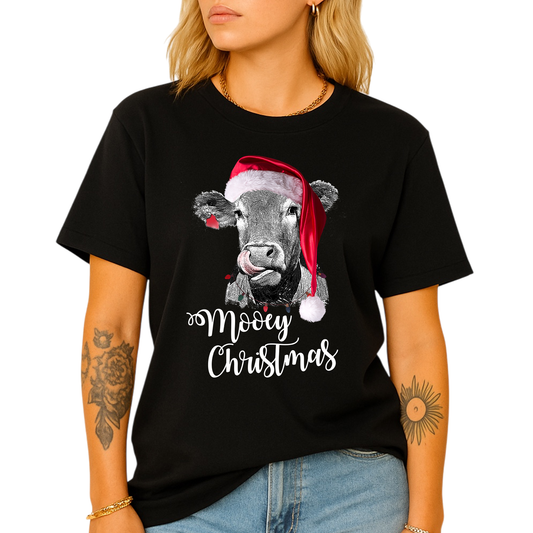 Mooey Christmas Shirt – Funny Cow Holiday Graphic Tee for Winter