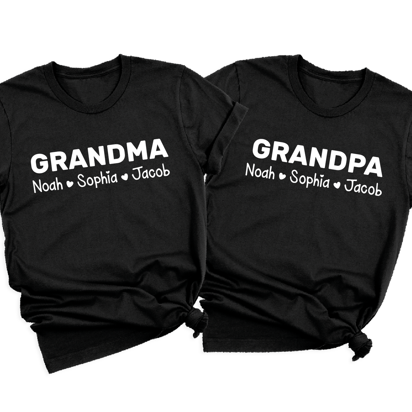 Personalized Grandma & Grandpa Shirt with Kids Names – Custom Mimi T-Shirt
