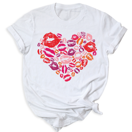 Heart Lips Valentine Shirt – Cute Kissing Lips Love Tee
