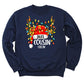 blue christmas crew tee