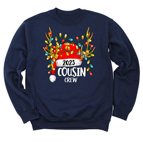 blue christmas crew tee