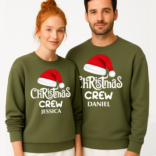 Custom Christmas Crew 2025 Sweatshirt, Matching Family Holiday, Personalized Christmas