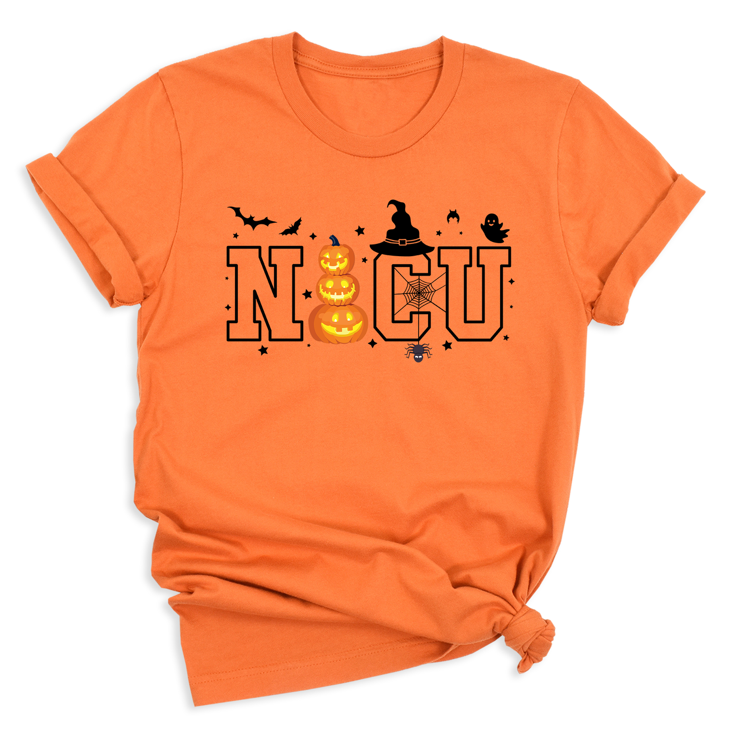 Halloween NICU Nurse T-Shirt – Pumpkin Face Spooky Season Tee, Funny Halloween Shirt for Nurses