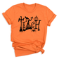 Halloween Teach T-Shirt – Cute Pumpkin School Shirt, Fall Teacher Tee for Spooky Season