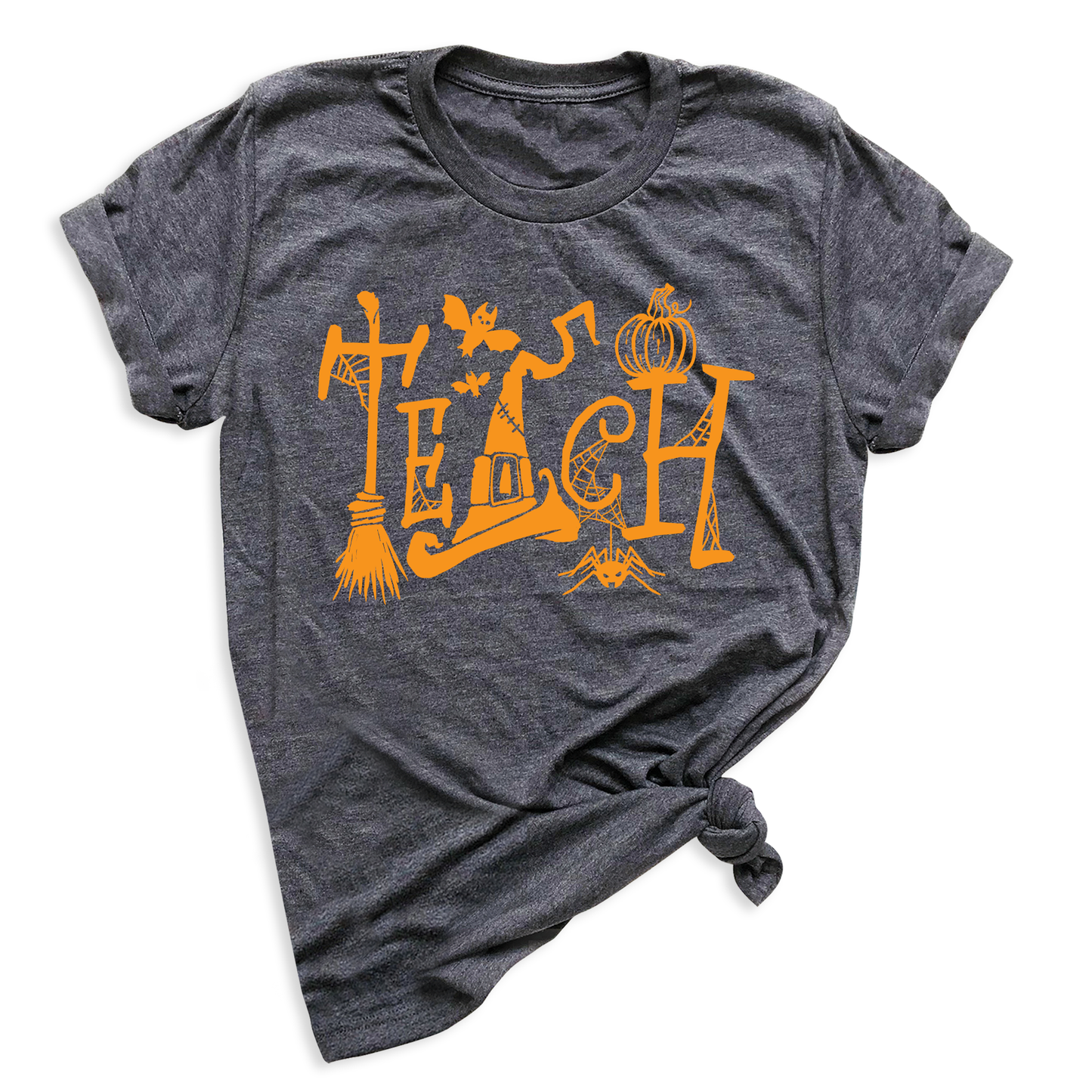 Halloween Teach T-Shirt – Cute Pumpkin School Shirt, Fall Teacher Tee for Spooky Season