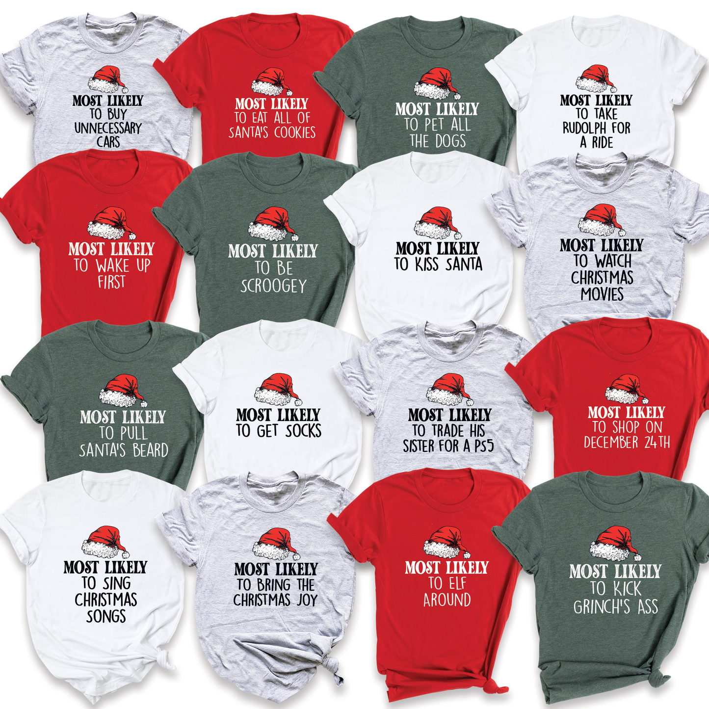 Most Likely To Matching Family Christmas Shirts – Personalized Holiday Party Tees & Custom Xmas Sayings