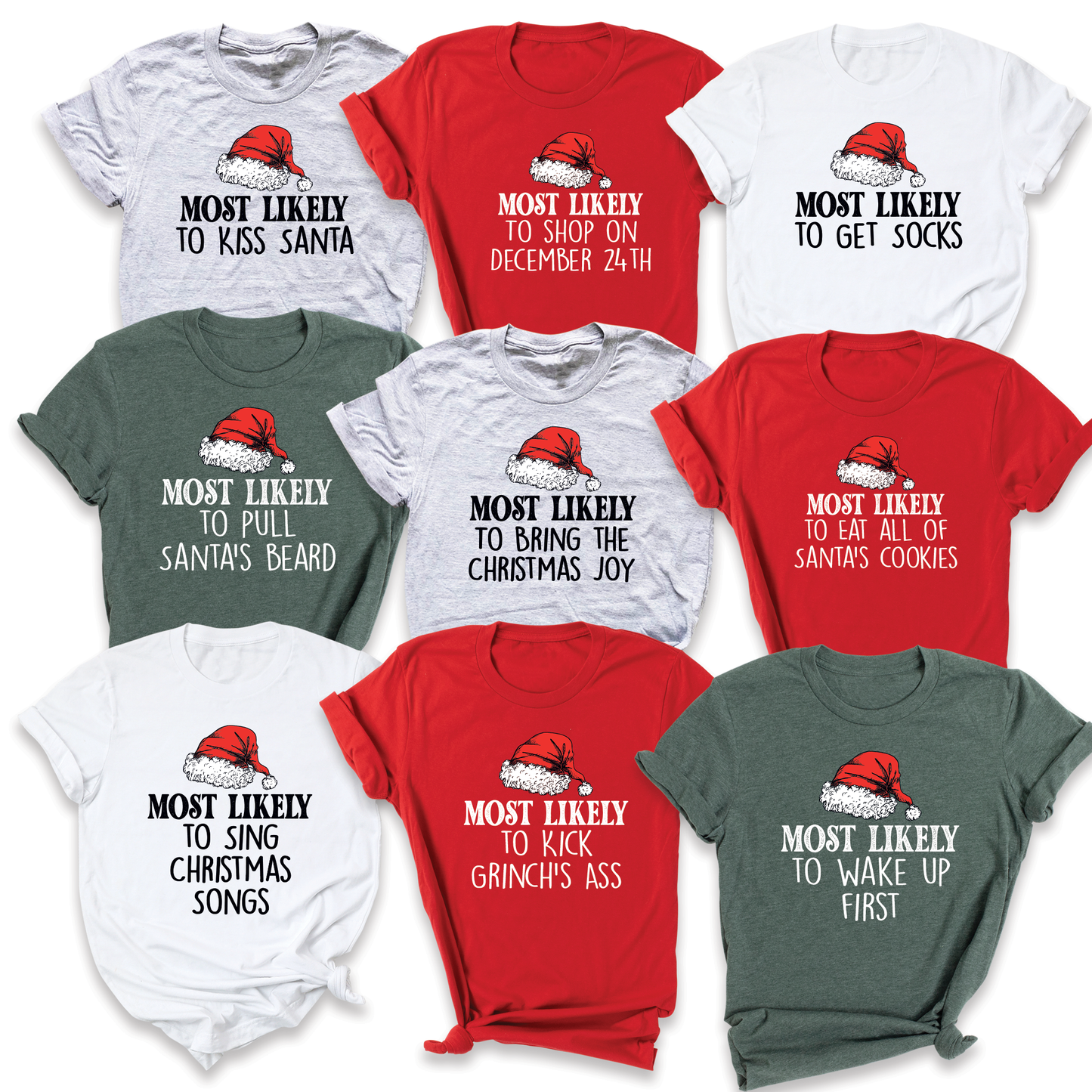 Most Likely To Matching Family Christmas Shirts – Personalized Holiday Party Tees & Custom Xmas Sayings