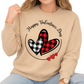 Happy Valentine’s Day Buffalo Plaid Heart Sweatshirt Gift
