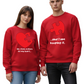 Matching Couple Valentine Puzzle Heart Sweatshirts His & Hers