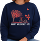 Happy Valentine’s Day Bicycle Heart Balloon Sweatshirt Gift