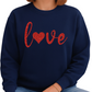 Love Heart Glitter Valentine Sweatshirt Sparkly Love Sweater