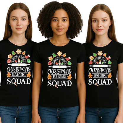 Christmas Cookie Baking Squad Shirt – Festive Holiday Baker Tee, Cookie Crew Family Matching Shirt, Custom Christmas Baking Gift T-Shirt