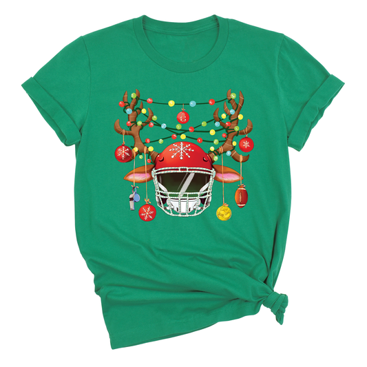 Football Christmas Shirt – Sports Xmas Lights Tee for Game Day