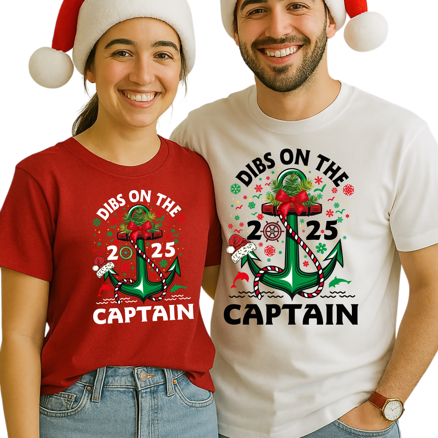 Christmas Dibs on the Captain Shirt – Nautical Christmas Tee for Boat Lovers | Captain Cruise Holiday T-Shirt 2025