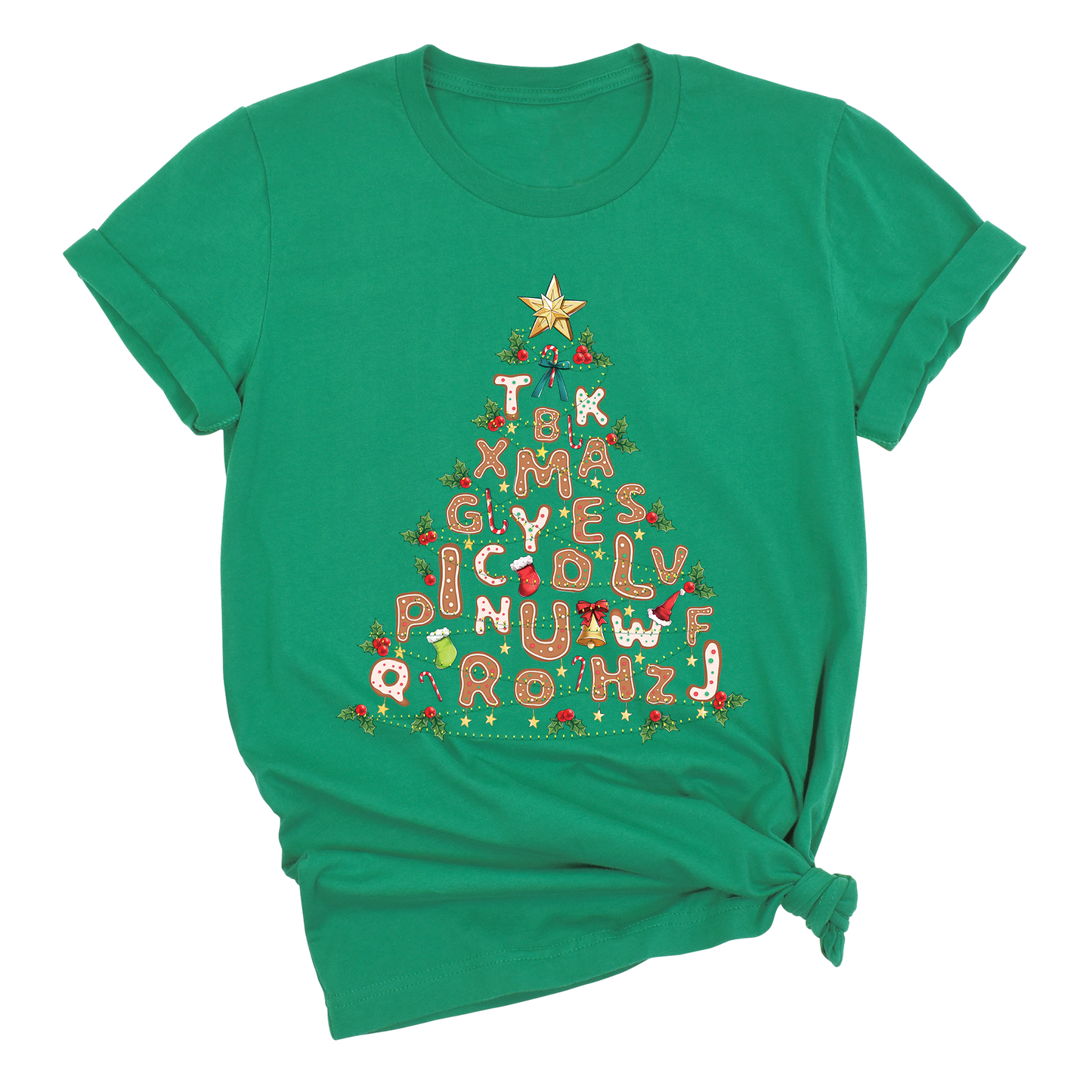 Alphabet Christmas Tree Shirt – Teacher Holiday Party Tee