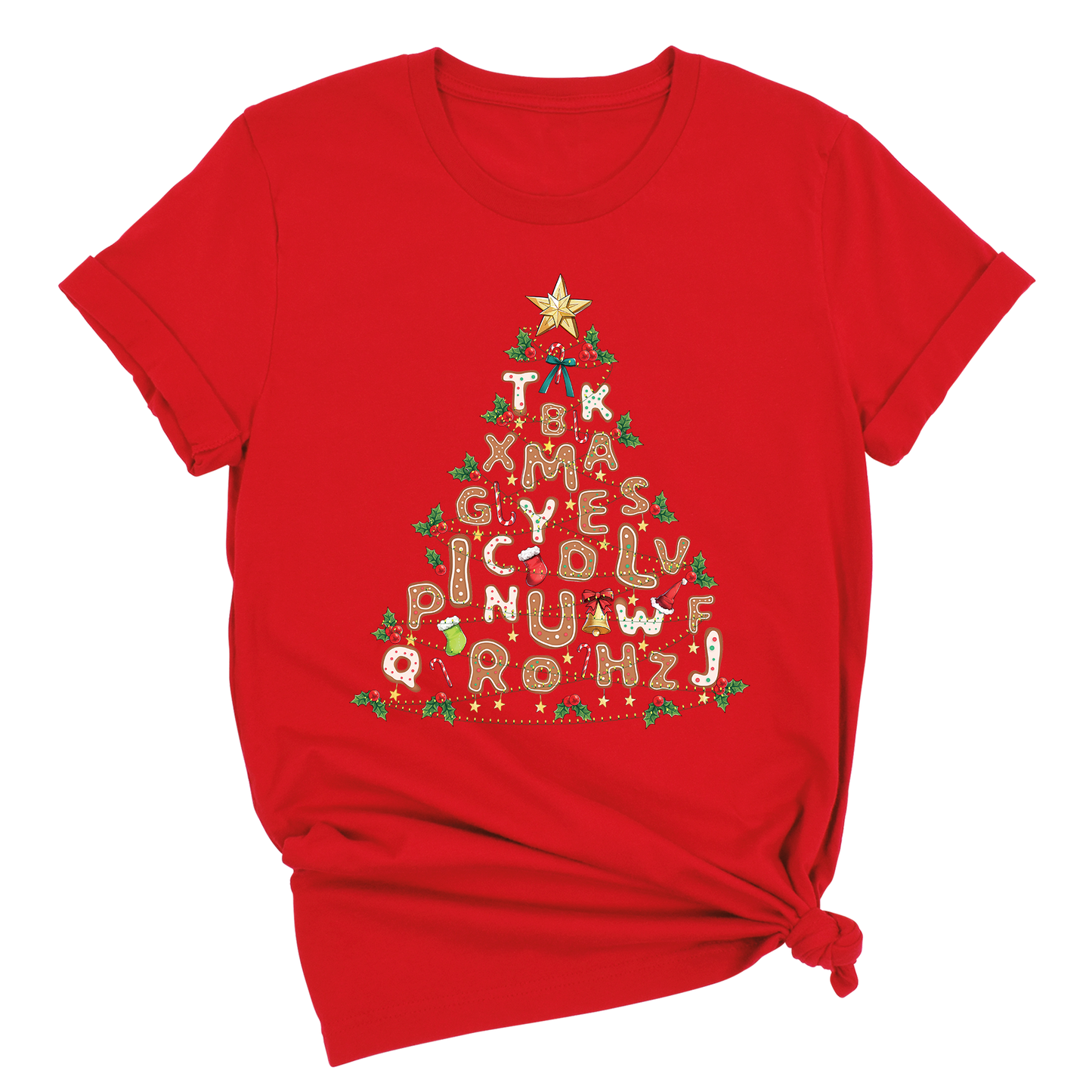Alphabet Christmas Tree Shirt – Teacher Holiday Party Tee