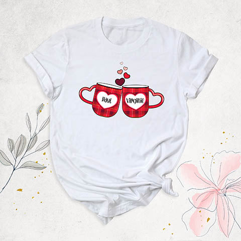 Couple Valentine Glass Shirts |Please provide the text to add below in the box.