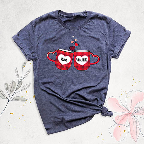 Couple Valentine Glass Shirts |Please provide the text to add below in the box.