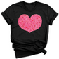 Valentines Day Pink Glitter Heart Shirt – Cute Love Graphic Tee