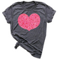 Valentines Day Pink Glitter Heart Shirt – Cute Love Graphic Tee