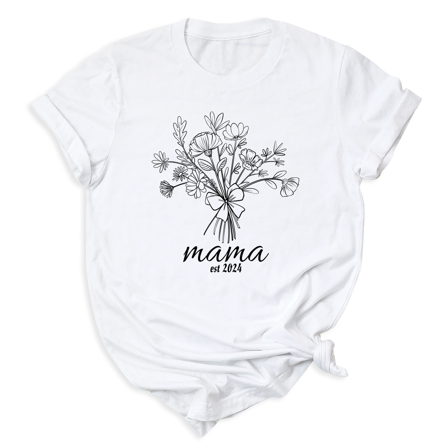 Personalize Floral Mama Shirt
