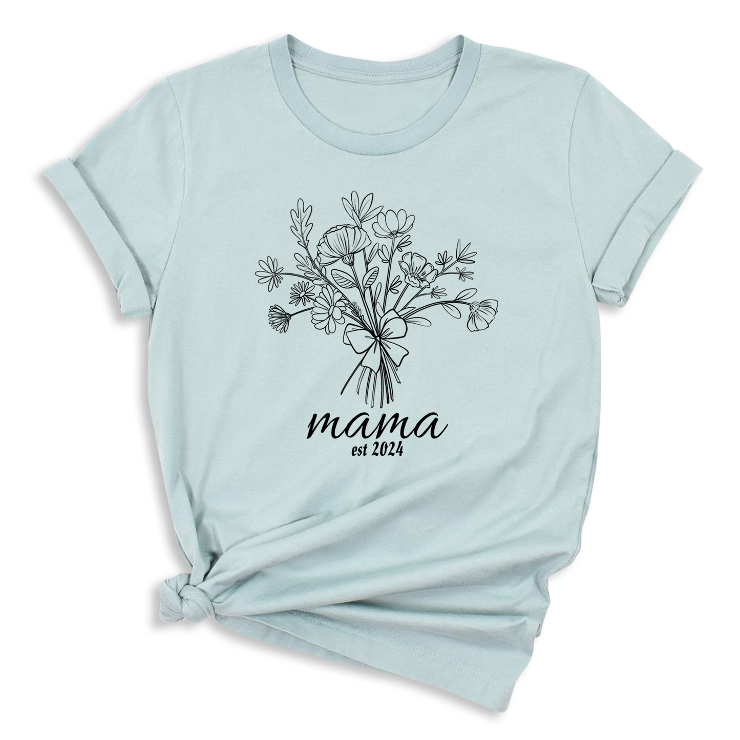 Personalize Floral Mama Shirt