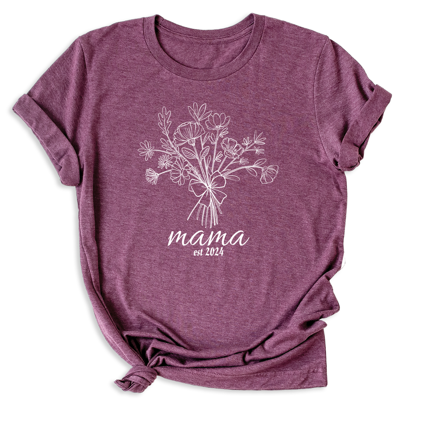 Personalize Floral Mama Shirt